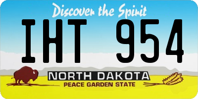 ND license plate IHT954