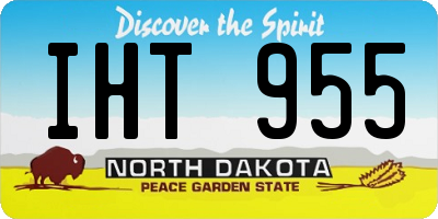 ND license plate IHT955