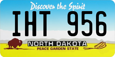 ND license plate IHT956