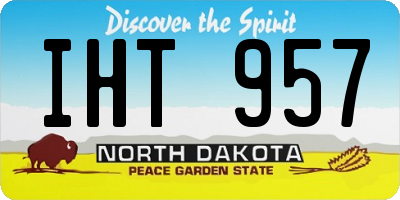 ND license plate IHT957