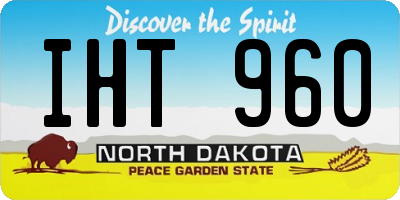 ND license plate IHT960