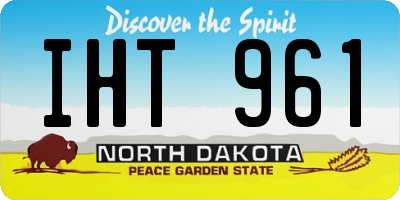 ND license plate IHT961