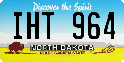ND license plate IHT964