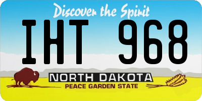 ND license plate IHT968