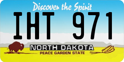 ND license plate IHT971
