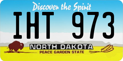 ND license plate IHT973