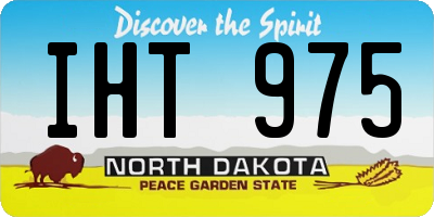 ND license plate IHT975