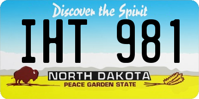 ND license plate IHT981
