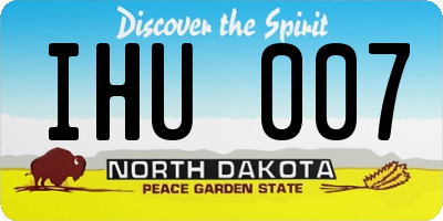 ND license plate IHU007