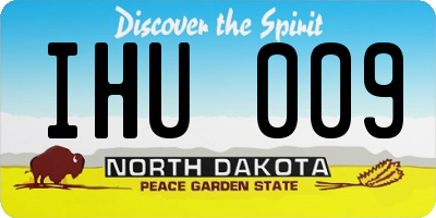 ND license plate IHU009