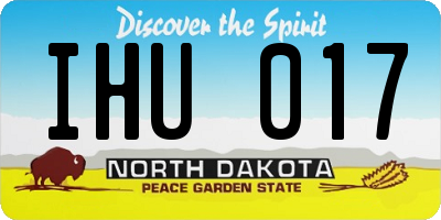 ND license plate IHU017