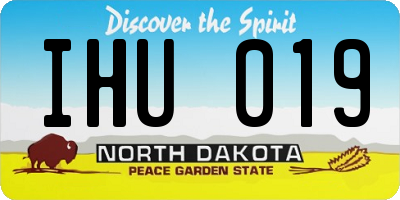 ND license plate IHU019