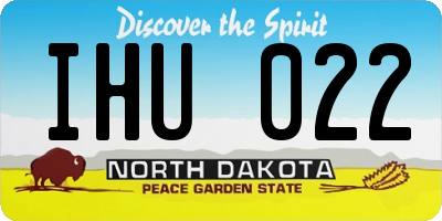 ND license plate IHU022