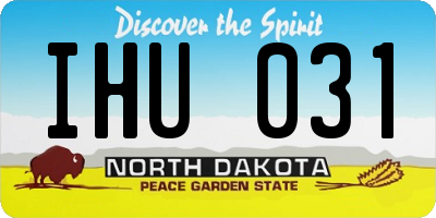 ND license plate IHU031