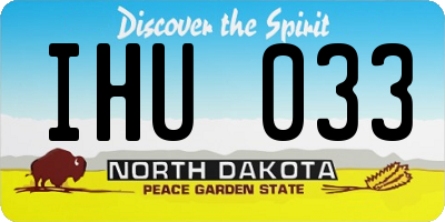 ND license plate IHU033