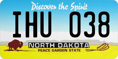 ND license plate IHU038