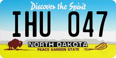 ND license plate IHU047