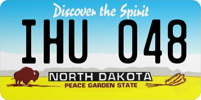 ND license plate IHU048
