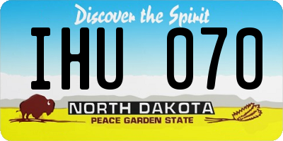 ND license plate IHU070