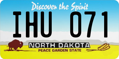ND license plate IHU071