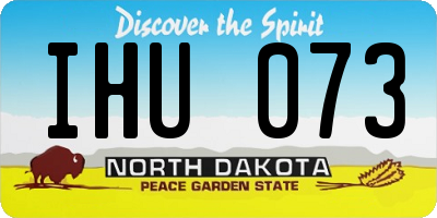 ND license plate IHU073
