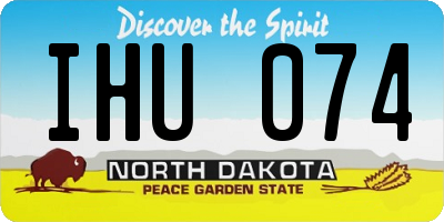ND license plate IHU074