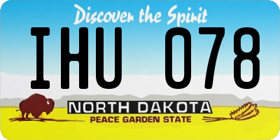 ND license plate IHU078