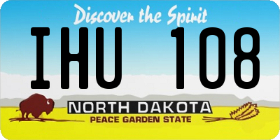 ND license plate IHU108