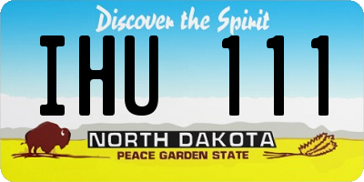 ND license plate IHU111