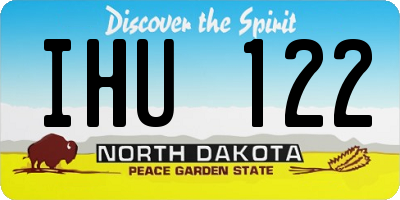 ND license plate IHU122