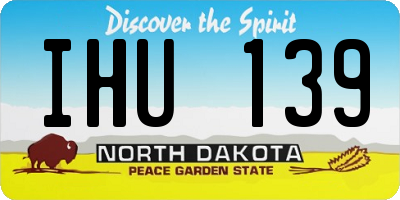 ND license plate IHU139