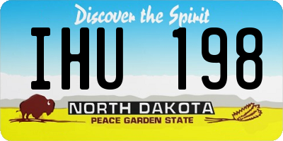 ND license plate IHU198