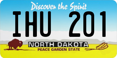 ND license plate IHU201