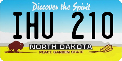 ND license plate IHU210