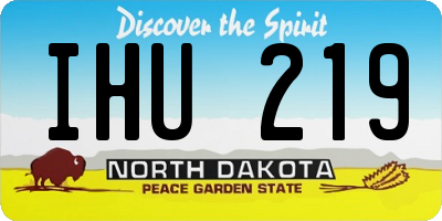 ND license plate IHU219