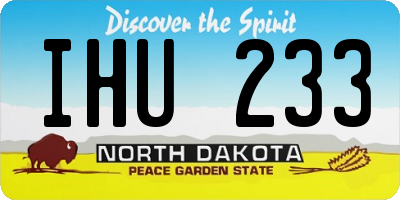 ND license plate IHU233