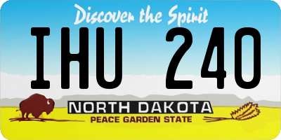 ND license plate IHU240