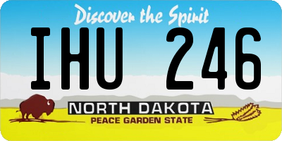 ND license plate IHU246