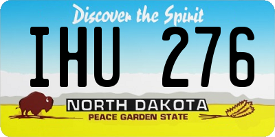 ND license plate IHU276