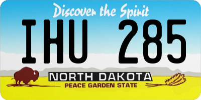 ND license plate IHU285