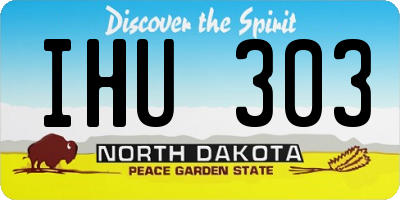 ND license plate IHU303