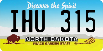 ND license plate IHU315