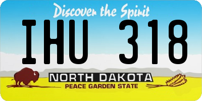 ND license plate IHU318