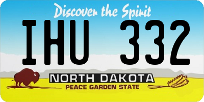 ND license plate IHU332