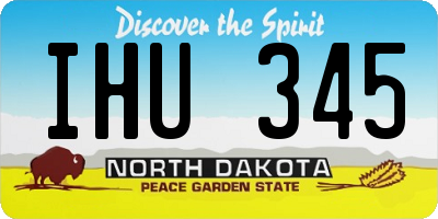 ND license plate IHU345