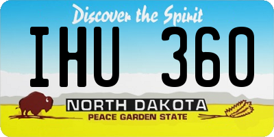 ND license plate IHU360