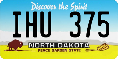 ND license plate IHU375