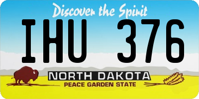 ND license plate IHU376