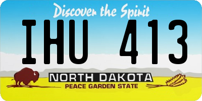 ND license plate IHU413