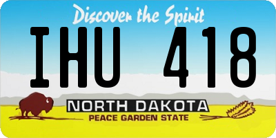 ND license plate IHU418